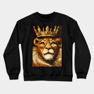 Lion with Crown Crewneck Sweatshirt